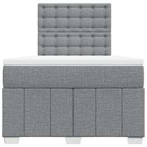 Box spring postel s matrací světle šedá 120x190 cm textil - obrázek 4