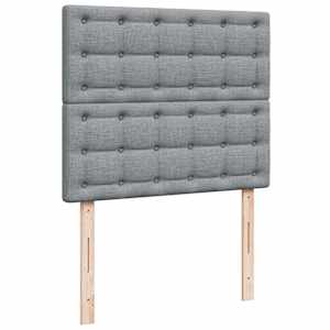 Box spring postel s matrací světle šedá 120x190 cm textil - obrázek 7