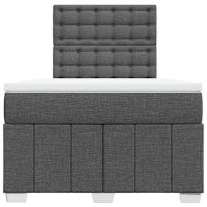 Box spring postel s matrací tmavě šedá 120x190 cm textil - obrázek 4
