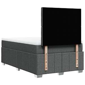 Box spring postel s matrací tmavě šedá 120x190 cm textil - obrázek 6