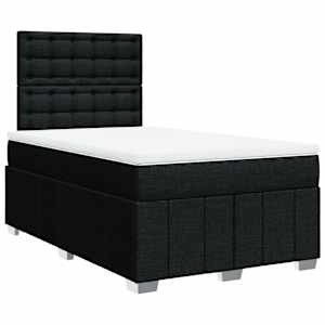 Box spring postel s matrací černá 120x190 cm textil - obrázek 2