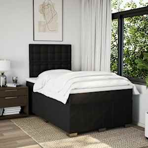 Box spring postel s matrací černá 120x190 cm textil - obrázek 3