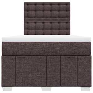 Box spring postel s matrací tmavě hnědá 120x190 cm textil - obrázek 4