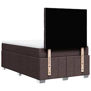Box spring postel s matrací tmavě hnědá 120x190 cm textil - obrázek 6