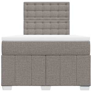 Box spring postel s matrací taupe 120x190 cm textil - obrázek 4