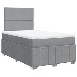 Box spring postel s matrací světle šedá 120 x 200 cm textil - obrázek 2