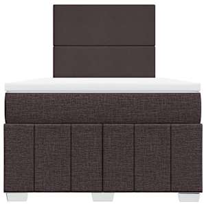 Box spring postel s matrací tmavě hnědá 120x200 cm textil - obrázek 4