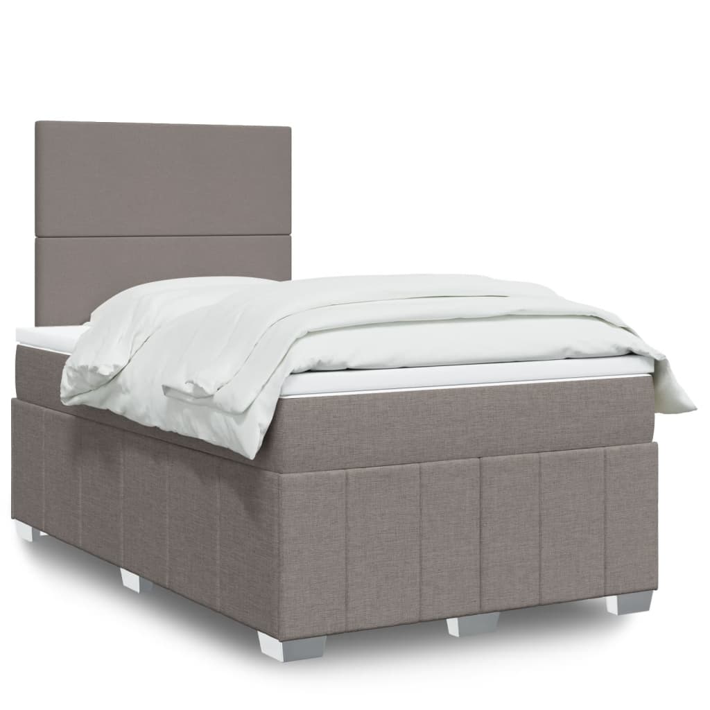 Boxspringbett mit Matratze Taupe 120×200 cm Stoff