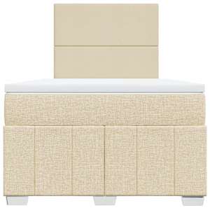 Box spring postel s matrací krémová 120x200 cm textil - obrázek 4