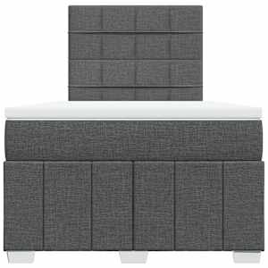 Box spring postel s matrací tmavě šedá 120x200 cm textil - obrázek 4