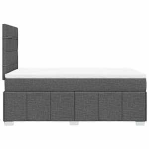 Box spring postel s matrací tmavě šedá 120x200 cm textil - obrázek 5