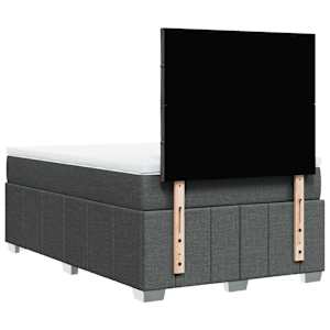 Box spring postel s matrací tmavě šedá 120x200 cm textil - obrázek 6