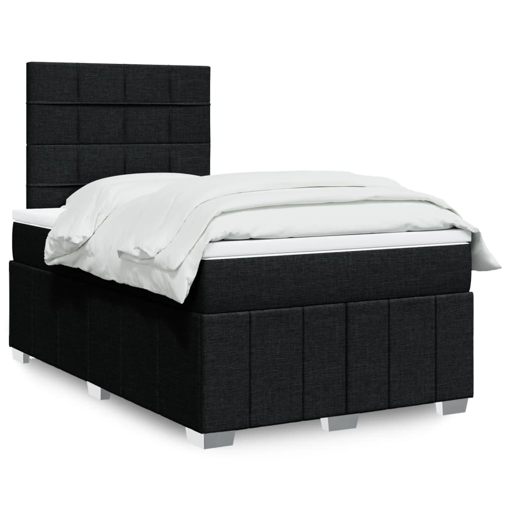 Boxspringbett mit Matratze Schwarz 120×200 cm Stoff