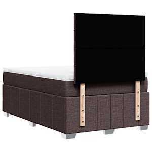 Box spring postel s matrací tmavě hnědá 120x200 cm textil - obrázek 6