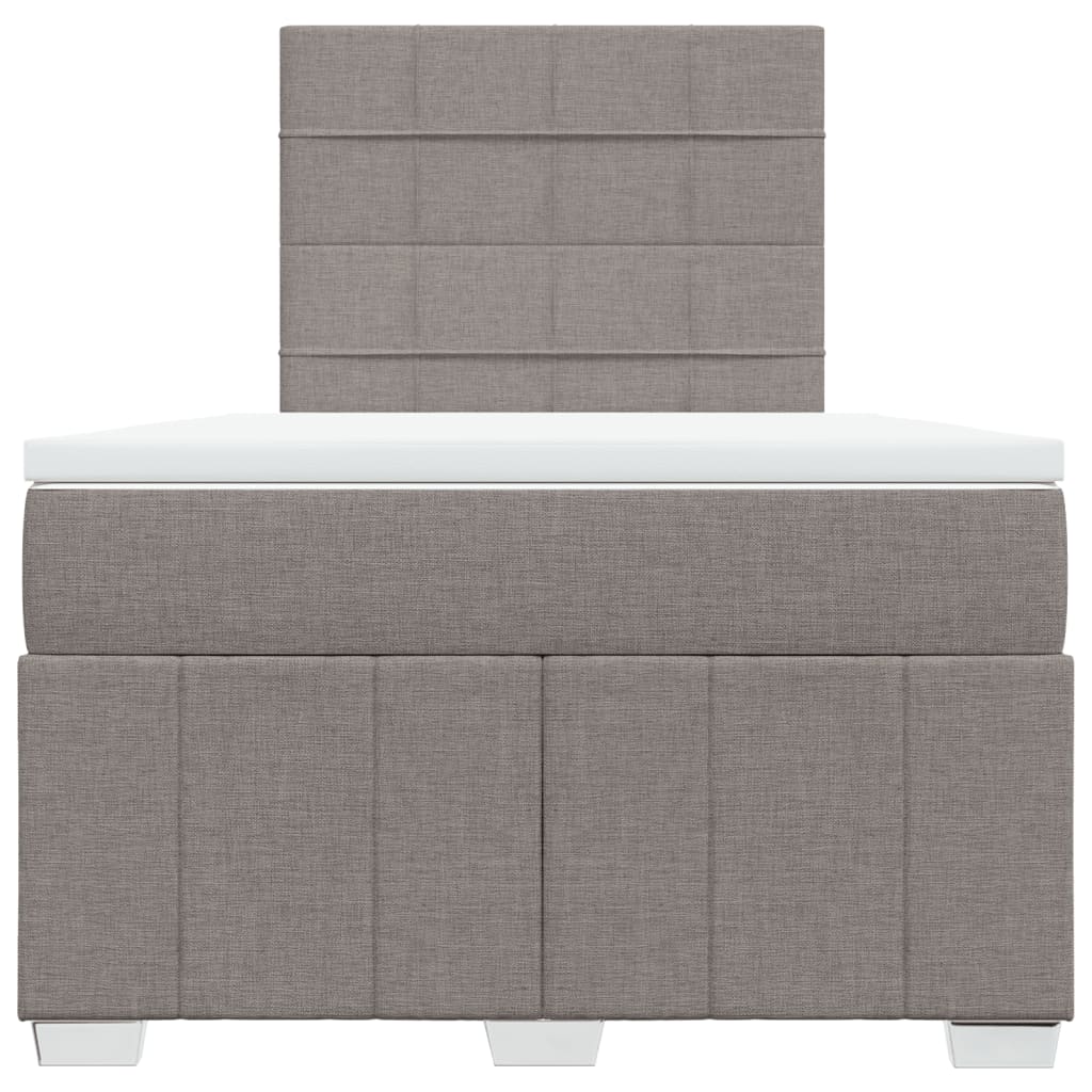 vidaXL Boxspring met matras stof taupe 120x200 cm, foto 4