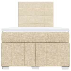 Box spring postel s matrací krémová 120x200 cm textil - obrázek 4
