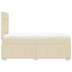 Box spring postel s matrací krémová 120x200 cm textil - obrázek 5