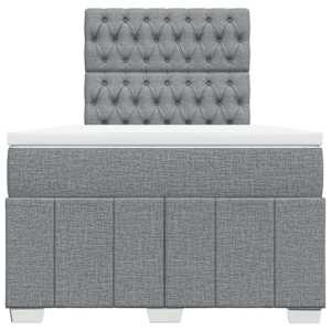 Box spring postel s matrací světle šedá 120 x 200 cm textil - obrázek 4