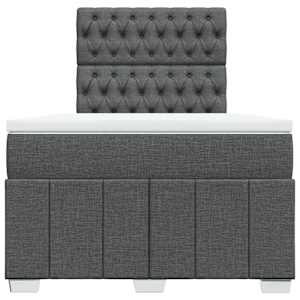 Box spring postel s matrací tmavě šedá 120x200 cm textil - obrázek 4