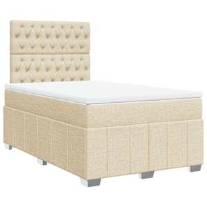 Box spring postel s matrací krémová 120x200 cm textil - obrázek 2
