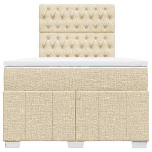 Box spring postel s matrací krémová 120x200 cm textil - obrázek 4
