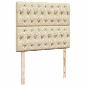 Box spring postel s matrací krémová 120x200 cm textil - obrázek 7