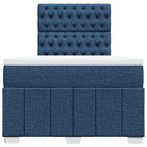 Box spring postel s matrací modrá 120x200 cm textil - obrázek 4