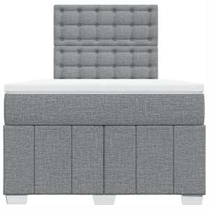 Box spring postel s matrací světle šedá 120 x 200 cm textil - obrázek 4