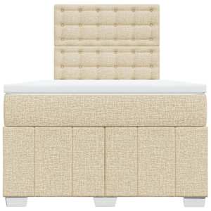 Box spring postel s matrací krémová 120x200 cm textil - obrázek 4