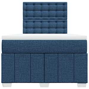 Box spring postel s matrací modrá 120x200 cm textil - obrázek 4