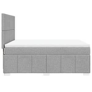 Box spring postel s matrací světle šedá 140 x 190 cm textil - obrázek 5