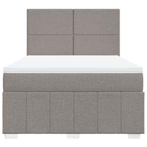 Box spring postel s matrací taupe 140x190 cm textil - obrázek 4
