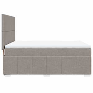 Box spring postel s matrací taupe 140x190 cm textil - obrázek 5
