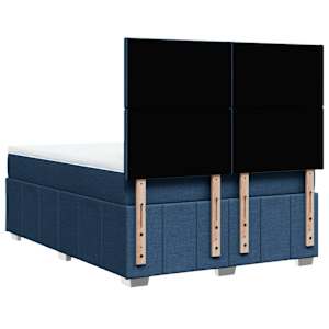 Box spring postel s matrací modrá 140x190 cm textil - obrázek 6