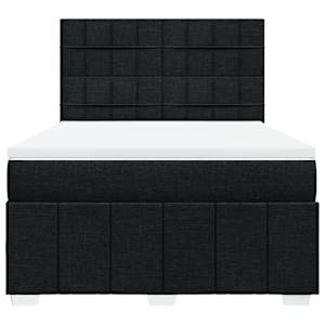 Box spring postel s matrací černá 140 x 190 cm textil - obrázek 4