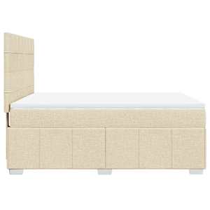 Box spring postel s matrací krémová 140x190 cm textil - obrázek 5