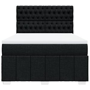 Box spring postel s matrací černá 140 x 190 cm textil - obrázek 4