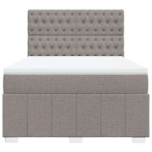 Box spring postel s matrací taupe 140x190 cm textil - obrázek 4