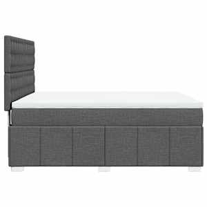 Box spring postel s matrací tmavě šedý 140 x 190 cm textil - obrázek 5