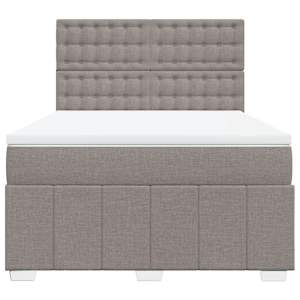 Box spring postel s matrací taupe 140x190 cm textil - obrázek 4