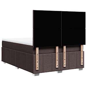 Box spring postel s matrací tmavě hnědá 140x200 cm textil - obrázek 6