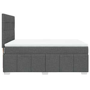 Box spring postel s matrací tmavě šedá 140x200 cm textil - obrázek 5