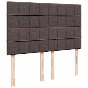 Box spring postel s matrací tmavě hnědá 140x200 cm textil - obrázek 7