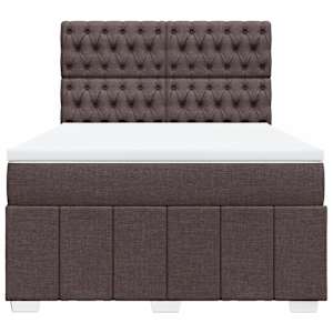 Box spring postel s matrací tmavě hnědá 140x200 cm textil - obrázek 4