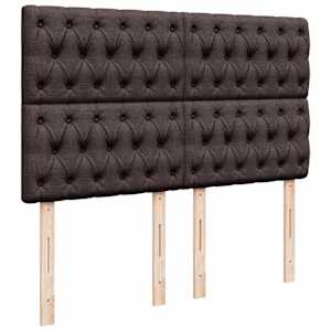Box spring postel s matrací tmavě hnědá 140x200 cm textil - obrázek 7
