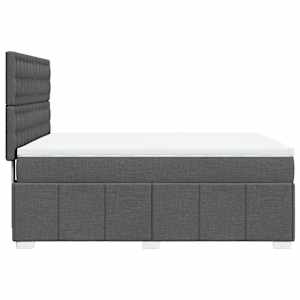Box spring postel s matrací tmavě šedá 140x200 cm textil - obrázek 5