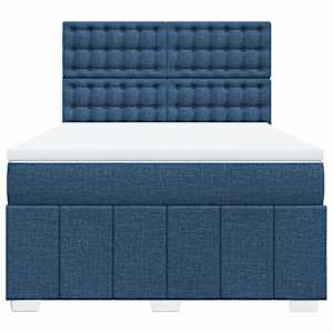 Box spring postel s matrací modrá 140x200 cm textil - obrázek 4