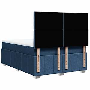 Box spring postel s matrací modrá 140x200 cm textil - obrázek 6