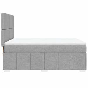Box spring postel s matrací světle šedá 160 x 200 cm textil - obrázek 5