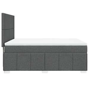 Box spring postel s matrací tmavě šedá 160x200 cm textil - obrázek 5